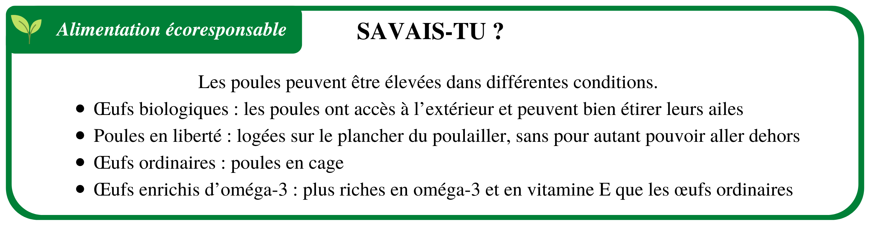 Savais-tu oeufs